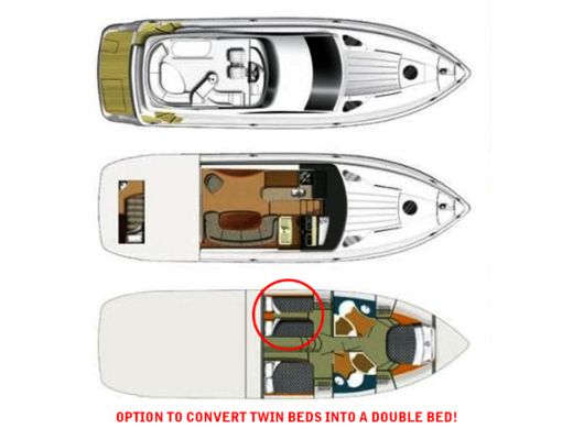 Motorboat PHANTOM 50 Plattegrond van de boot