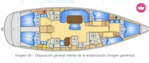Sailboat Bavaria bavaria 50cruiser Boot Grundriss