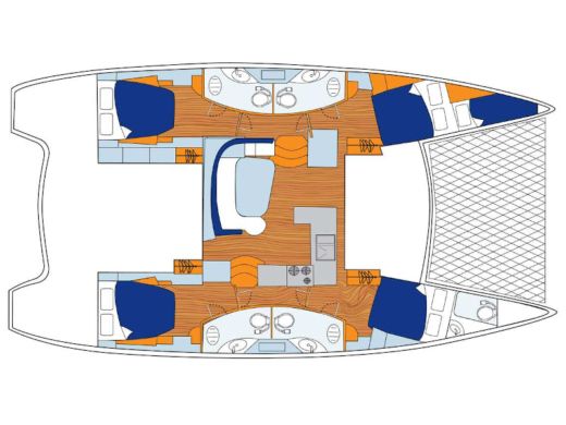 Catamaran  Sunsail 454L boat plan