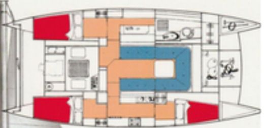 Catamaran Prout Snowgoose 37 Elite Boot Grundriss