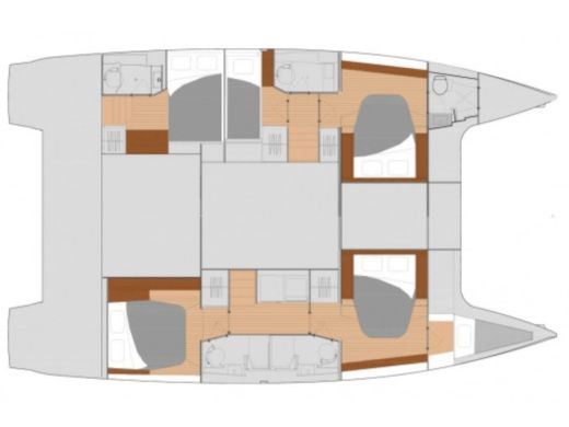 Catamaran Fountaine Pajot Saona 47 Plan du bateau