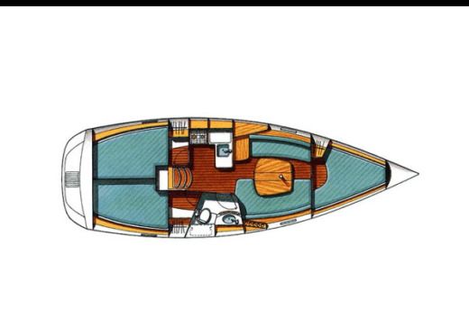 Sailboat Beneteau Oceanis Clipper 331 Boat layout