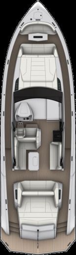 Motorboat Vanquish Yachts Vanquish 54 Plattegrond van de boot