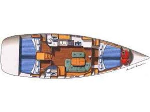 Sailboat Beneteau Oceanis 473 boat plan