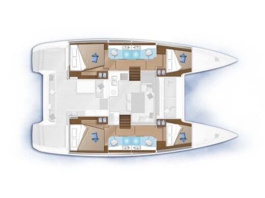 Catamaran  Lagoon 40 boat plan