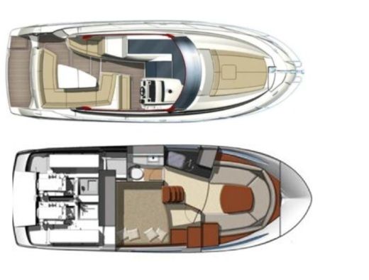 Motorboat Jeanneau Leader Boot Grundriss