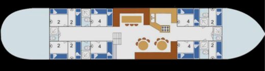 Sail Yacht Custom Klipper Alliantie Plattegrond van de boot