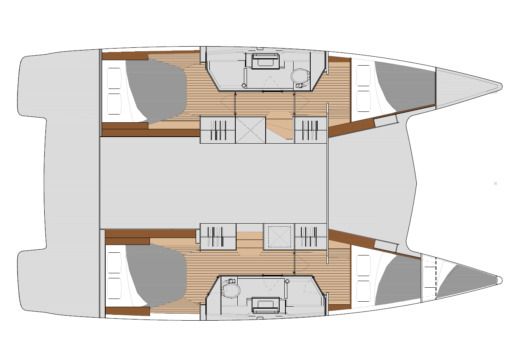 Catamaran FOUNTAINE PAJOT ISLA 40 boat plan