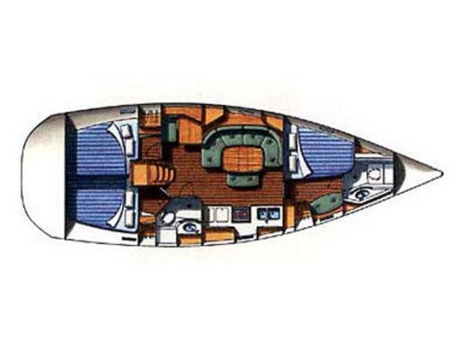 Sailboat Beneteau Oceanis 393 Clipper Plan du bateau
