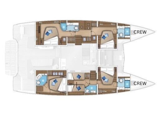 Catamaran Lagoon 55 boat plan