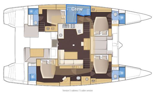 Catamaran Lagoon 52 F boat plan