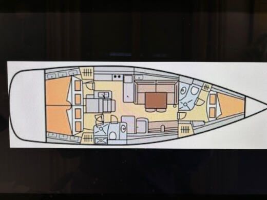 Sailboat BENETEAU OCEANIS 46 Plattegrond van de boot