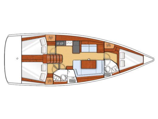 Sailboat BENETEAU OCEANIS 41 Boat layout