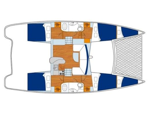 Catamaran Sunsail 404 boat plan