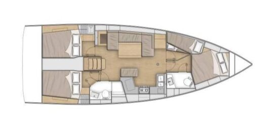 Motorboat Beneteau 40.1 Boat layout