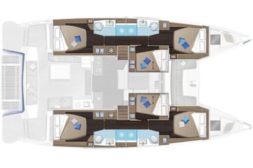 Catamaran Lagoon Lagoon 51 Plattegrond van de boot