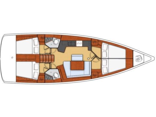 Sailboat BENETEAU OCEANIS 45 Σχέδιο κάτοψης σκάφους