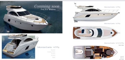Motorboat Beneteau monte carlo 47 fly Plano del barco