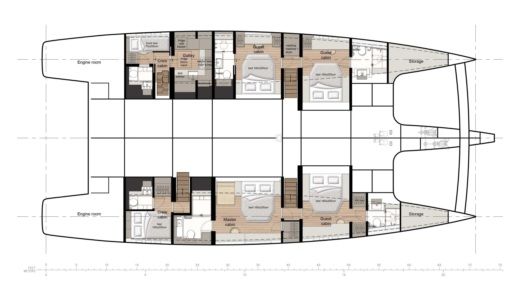 Catamaran Sunreef 70 Plan du bateau