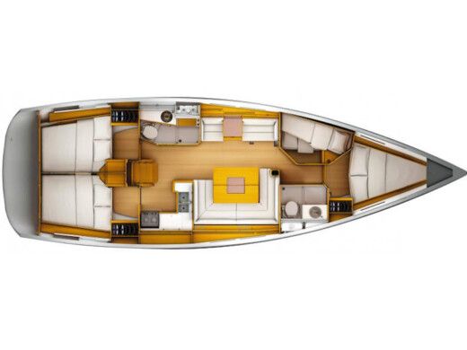 Sailboat Jeanneau Sun Odyssey 449 Boot Grundriss