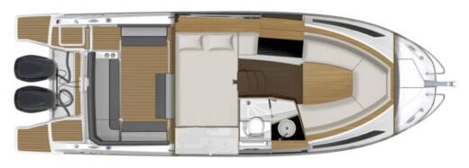 Motorboat Jeanneau Cap Camarat 9.0 Wa Boat design plan