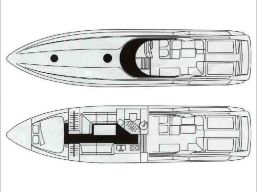 Motorboat Sunseeker Apache 45 Plan du bateau