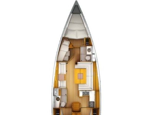 Sailboat JEANNEAU SUN ODYSSEY 439 Boot Grundriss