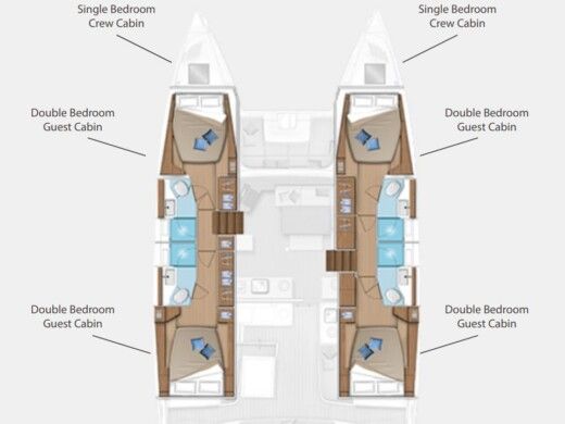 Catamaran Lagoon Lagoon 46 Plano del barco