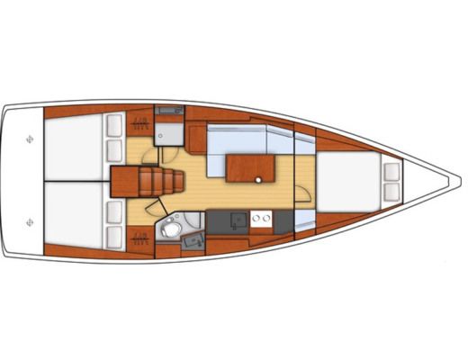 Sailboat BENETEAU OCEANIS 38 boat plan