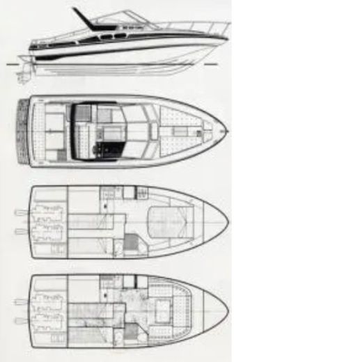 Motorboat Rio 830 Cabin Plan du bateau