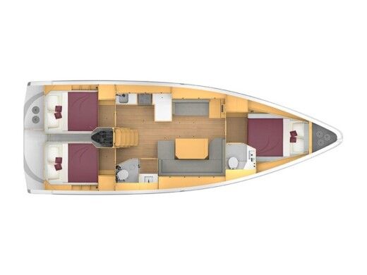 Sailboat Bavaria Bavaria C42 Boot Grundriss