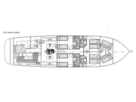 Sailboat  Gulet Adriatic Holiday Boot Grundriss