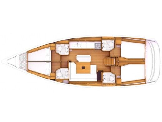 Sailboat  Sun Odyssey 479 Planimetria della barca