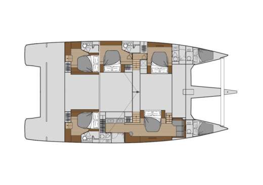 Catamaran Fountaine Pajot Alegria 67 boat plan