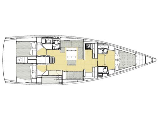 Sailboat DUFOUR 520 GL boat plan
