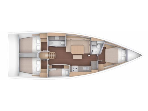 Sailboat DUFOUR 430 Grand Large Plan du bateau