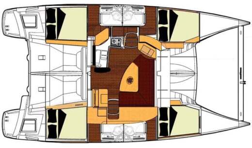 Catamaran Fountaine Pajot Lipari 41 Plan du bateau