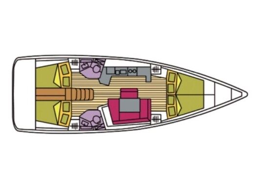 Sailboat BENETEAU OCEANIS 45 boat plan