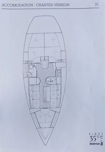 Sailboat BENETEAU FIRST 35S5 Plan du bateau