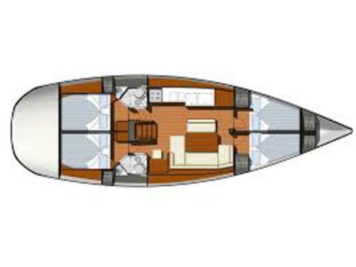 Sailboat Jeanneau Sun Odyssey 44i Plan du bateau