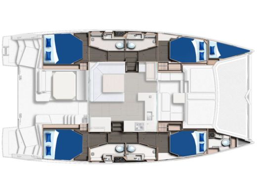 Catamaran  Leopard 45  Plan du bateau