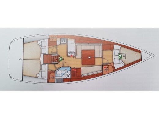 Sailboat  Beneteau Oceanis 37 Boat design plan