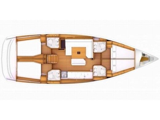 Sailboat JEANNEAU Sun Odyssey 519 Boot Grundriss