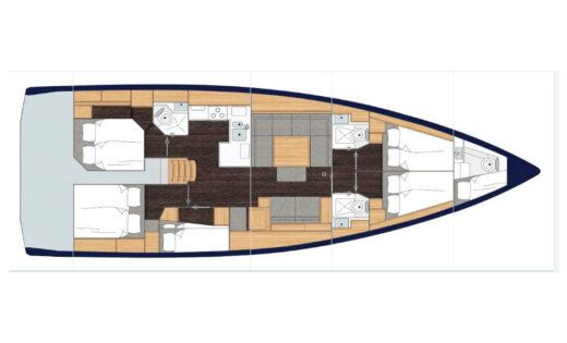 Sailboat  Bavaria C50 boat plan