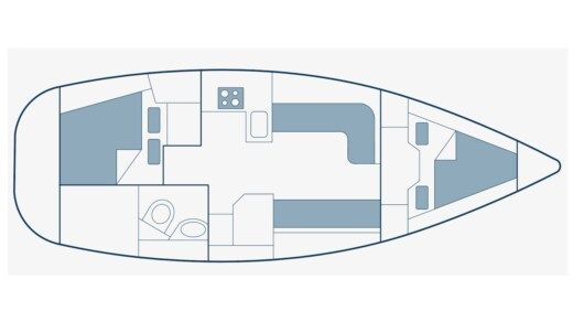Sailboat  Bavaria 34 Cruiser Boot Grundriss