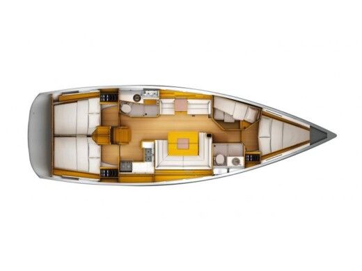 Sailboat Jeanneau Sun Odyssey 449 Plano del barco