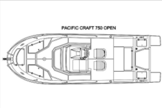 Motorboat Pacific Craft 750 open boat plan