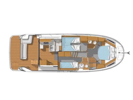 Motorboat  Swift Trawler 41 Plattegrond van de boot