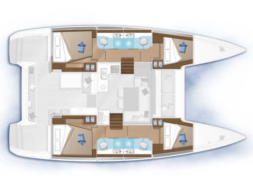 Catamaran  Lagoon 40 boat plan
