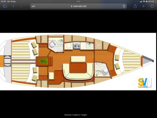 Sailboat Dufour 385 Grand Large boat plan